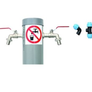 Water standleiding met 2 beluchterkranen