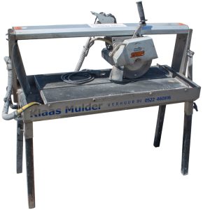 Tegelzaagmachine met bovengeleider RVS