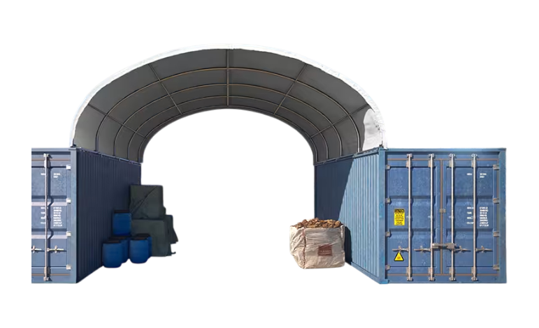 Container overkapping 6 x 6 meter