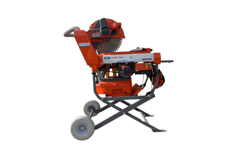 Steenzaagmachine met stofafzuiging
